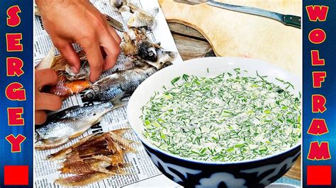 Окрошка с вяленой рыбой очень вкусная - YouTube