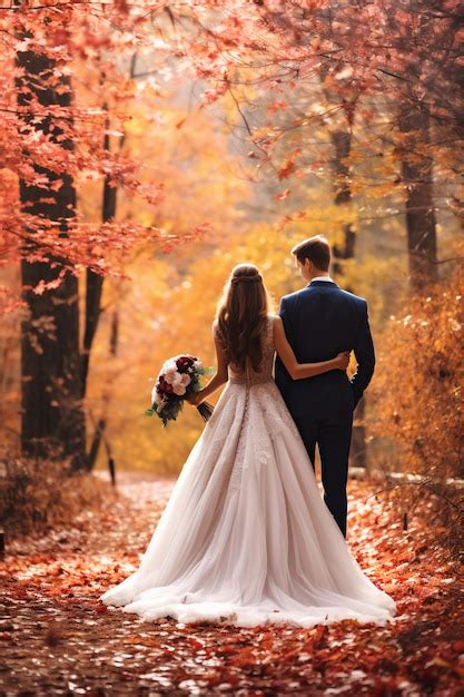 Premium AI Image | Wedding in Autumn in a traditional color palette