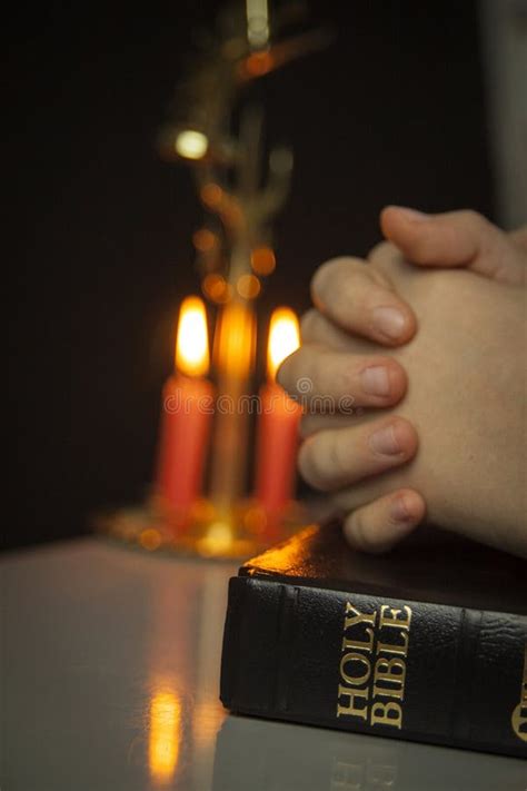 Holy Bible and Candles stock photo. Image of books, pray - 47047174