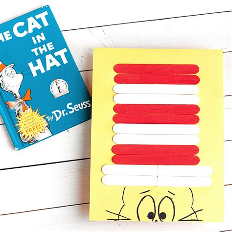 Adorable Craft Stick Dr Seuss Hat Craft for Preschool