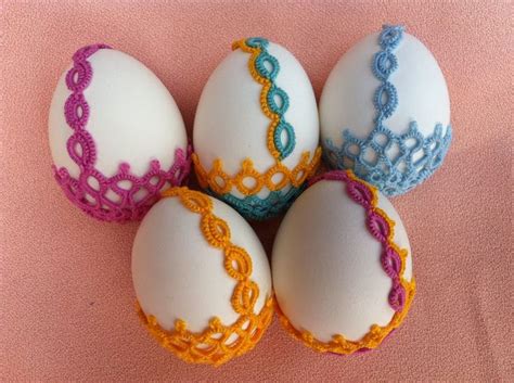 Пасхальные корзиночки для яиц. фриволите | Tatting, Eggs