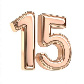 rose gold number  isolated  white background premium ai