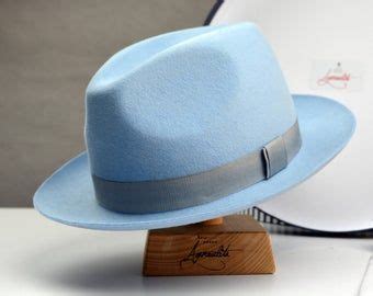 Fedora the CLUBBER Light Blue Fedora Hat for Men Mens - Etsy | Mens ...