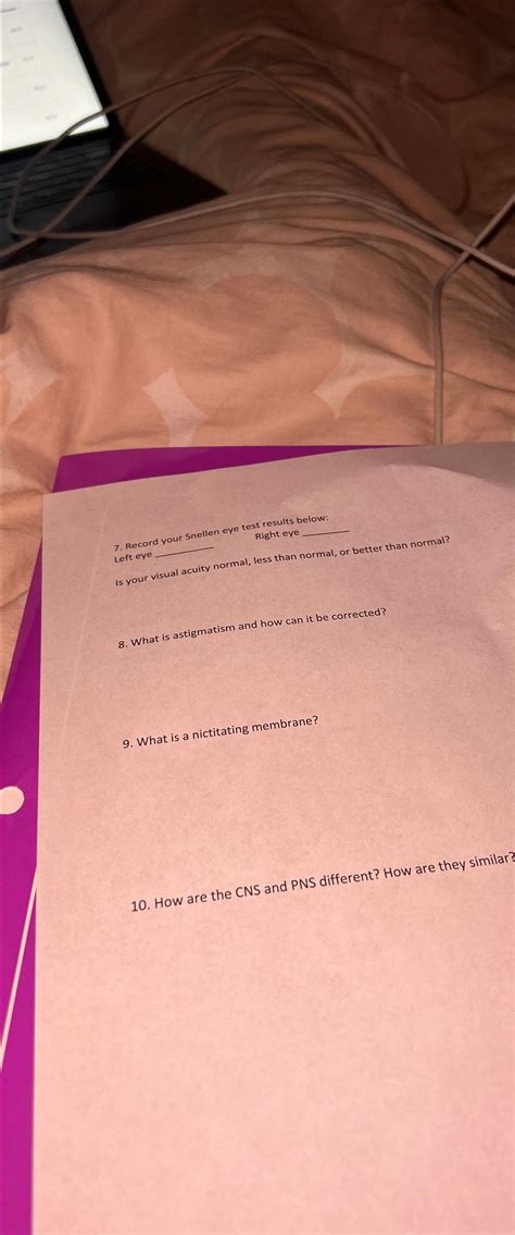 Solved Record your snellen eye test results below:Right eye | Chegg.com