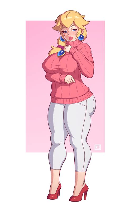 Princess Peach - Super Mario Bros. - Image by Riz Draws #3501876