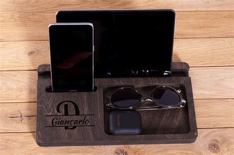Wood Charging Station Wood Docking Station Charging Station Organizer ...