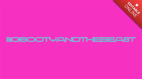 Bigbootyandthebeast | Modern | Text Effect Generator