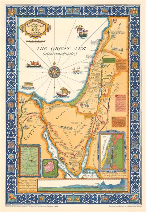 blank holy land map