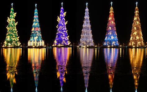 brazil, Rio, De, Janeiro, Christmas, Tree, Fairy, Lights, Night ...