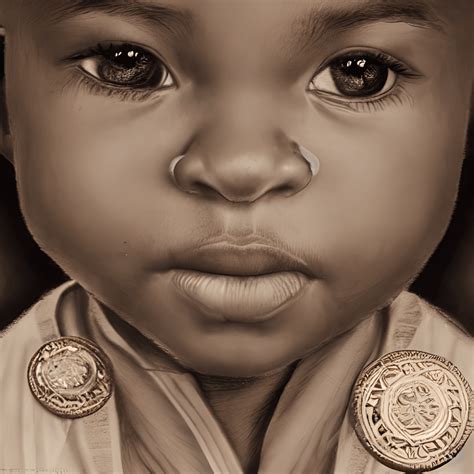 Highly Detailed and Hyper Realistic Drawing of Little Boy with Honey ...