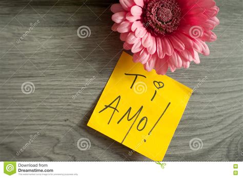 Love note Ti Amo! stock photo. Image of vibrant, relationships - 72930606