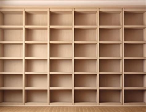 Premium Photo | A large bookcase with many shelves