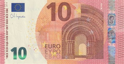 European Monetary Union new signature 10-euro note (B109r4) confirmed ...