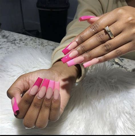 @maylamal | Linktree in 2025 | Long acrylic nails, Pink french nails ...