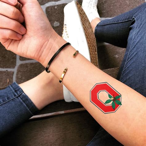 Ohio State Buckeye Temporary Tattoo Sticker - OhMyTat