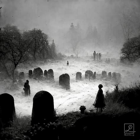 ArtStation - Dark Misty Graveyard
