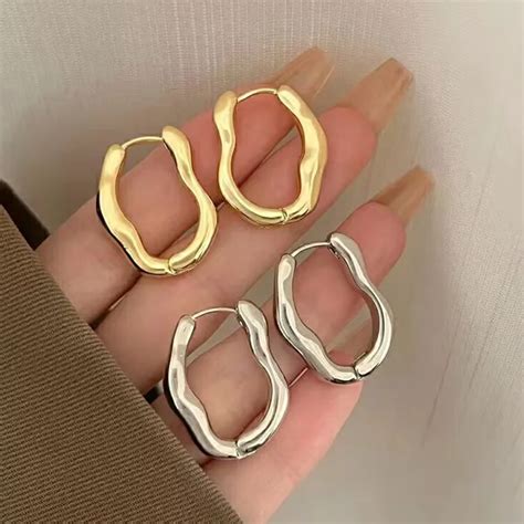 Серьги неправильной геометрической формы для женщин, новые модные и ...