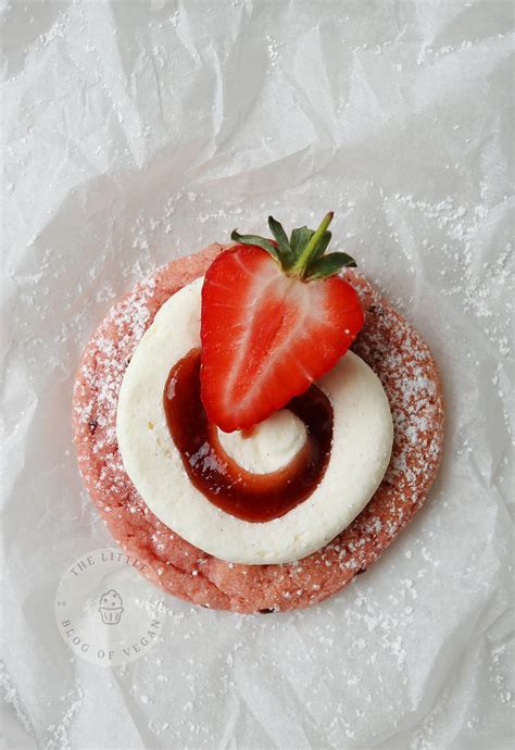 Vegan Strawberry Crumbl Cookies - The Little Blog Of Vegan