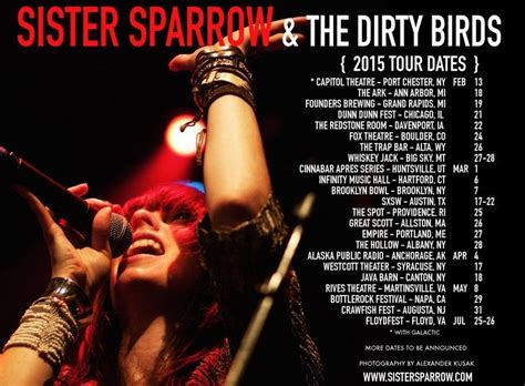 Sister Sparrow & The Dirty Birds 2015 Tour Dates