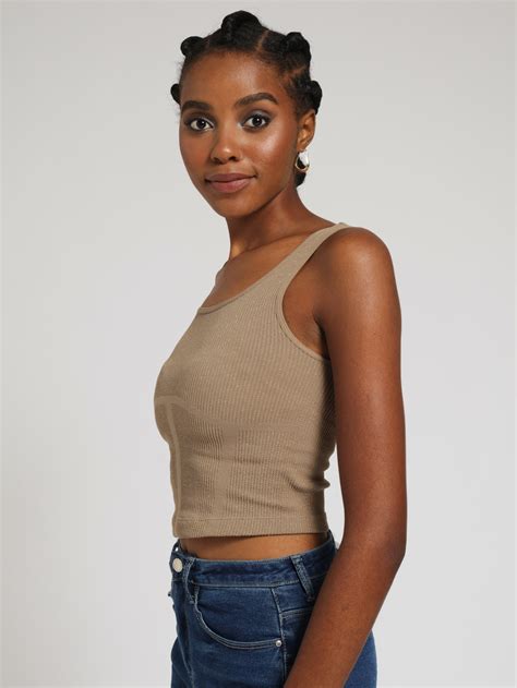 Seamless Metallic Corset Look Top - Nude – LEGiT