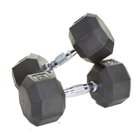USA/Troy SD-R 8-Sided Rubber Encased Dumbbells - Precision Fitness