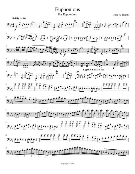 Euphonious Sheet music for Euphonium (Solo) | Musescore.com