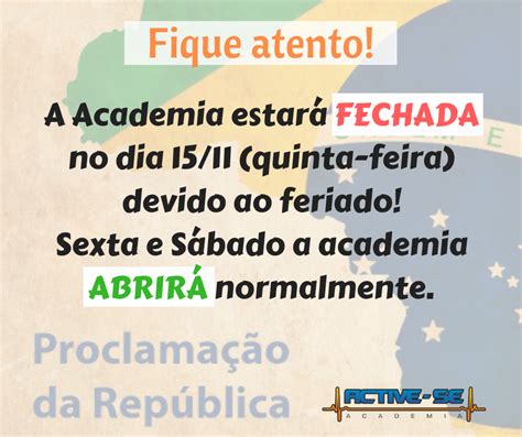Active-se | Feriado 15/11/18
