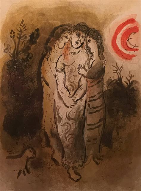 Marc Chagall - Naomi and Her Daughters-in-Law For Sale at 1stDibs