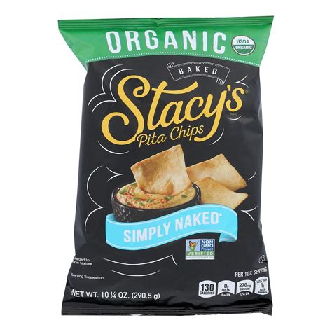 Stacy's Brand Organic Simply Naked Pita Chips - Case Of 10 - 10.25 Oz