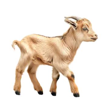 Goat Kid On White Background, Goat, Kid, Animal PNG Transparent Clipart ...