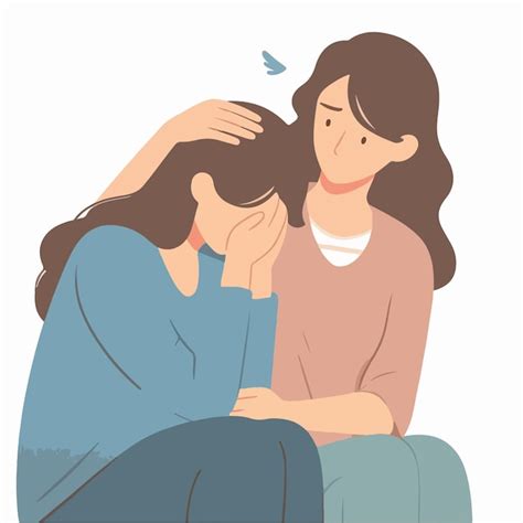 Vector of young people hugging a sad friend | Premium AI-generated vector