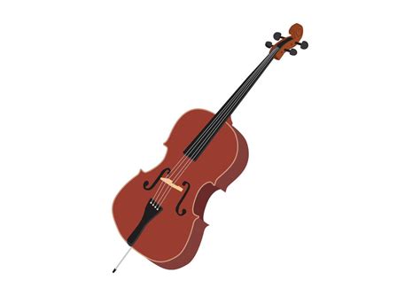 Cello vector design. Stringed family musical instrument. Cello flat ...