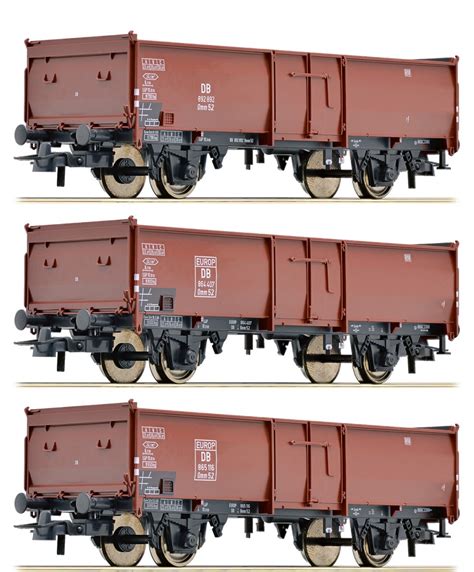 Вагоны: открытый полувагон Omm 52, E037, Eo 017, El 5568, El 5598
