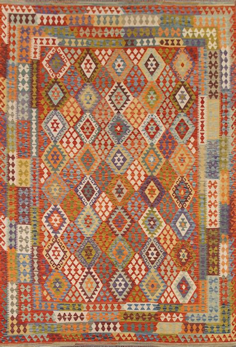 Kilim Reversible Wool Area Rug 11x13