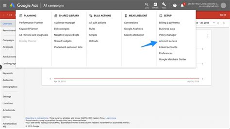grant read  access  google ads southernmost digital