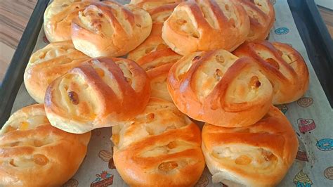 ПУХОВЫЕ ЧУДО БУЛОЧКИ С КРЕМОМ И ИЗЮМОМ. ВКУСНО И ПРОСТО. - YouTube