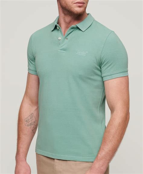 Mens - Destroyed Polo Shirt in Fresh Mint | Superdry UK