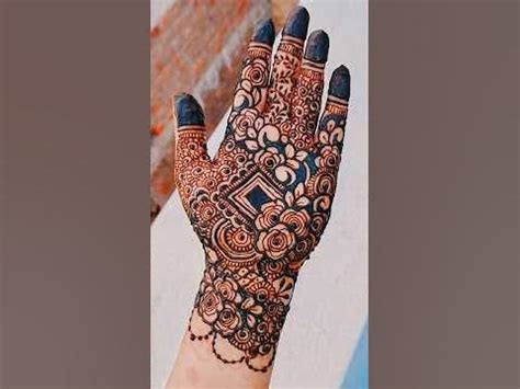 new semi bridal mehandi design#flower #easy #hennadesign #bridal # ...