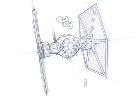 Tie Fighter Sketch at PaintingValley.com | Explore collection of Tie ...