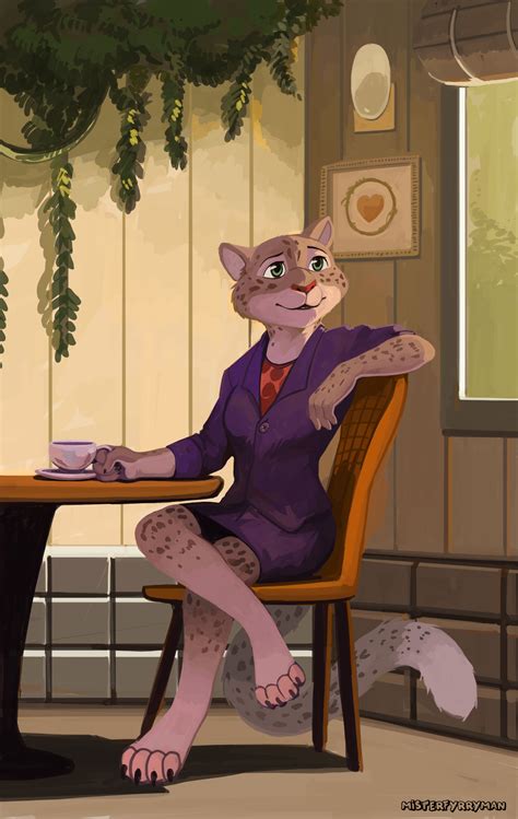 Fabienne's summer fur cut and fav coffee shop : r/zootopia