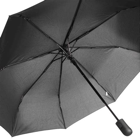 Зонт, 56 см, складной, полу-автоматический, эпонж, черный, Rainy ...