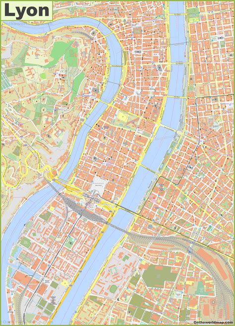 Old Town Lyon France Map - United States Map