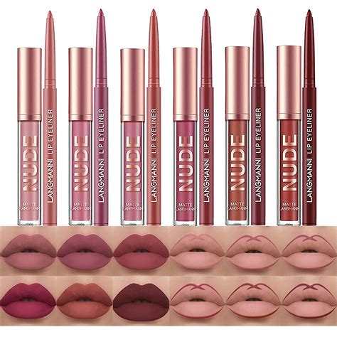 Amazon.com: BestLand 12Pcs Matte Liquid Lipstick + Lip Liner Pens Set