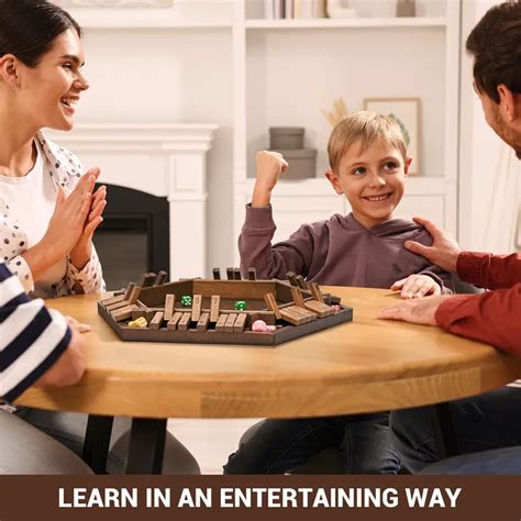 Wooden Dice Game - Addition Training Family Game - Shut The Box Game