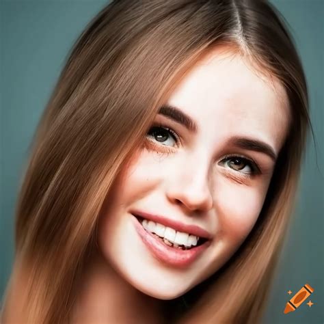 Portrait of a smiling young woman with freckles