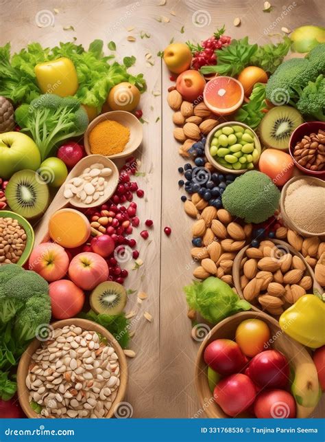 Food Sources of Plant Based Protein. Healthy Diet Stock Photo - Image