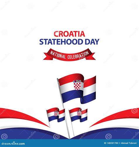 Croatia Statehood Day National Celebration Vector Template Design ...