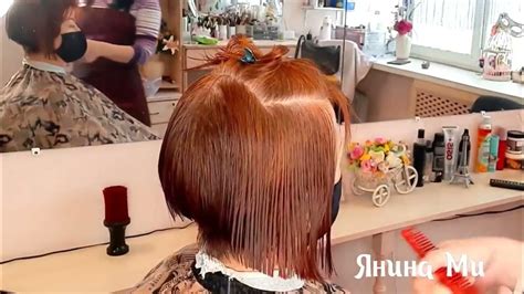 Боб каре.Как стричь каре на ножке обучения. Женская стрижка. Короткая ...