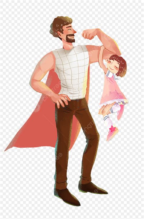 Dad And Daughter PNG Image, Dad And Daughter, Dad, Daughter, Superman