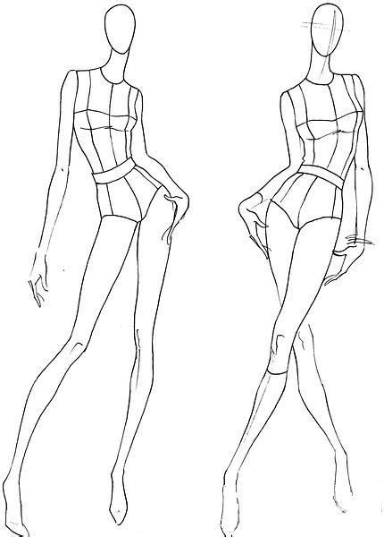 Pin de 정w k en 패션 모델 드로잉 | Bocetos de ilustración de moda, Figurines de ...
